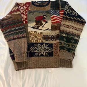 Ralph Lauren Patchwork Crewneck Sweater - Multicolor
